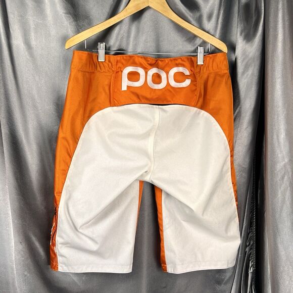 POC MTB Cycle DH Shorts Bundle Men's 34 Off Road Downhill Bike Ripstop Black Org - Picture 4 of 17